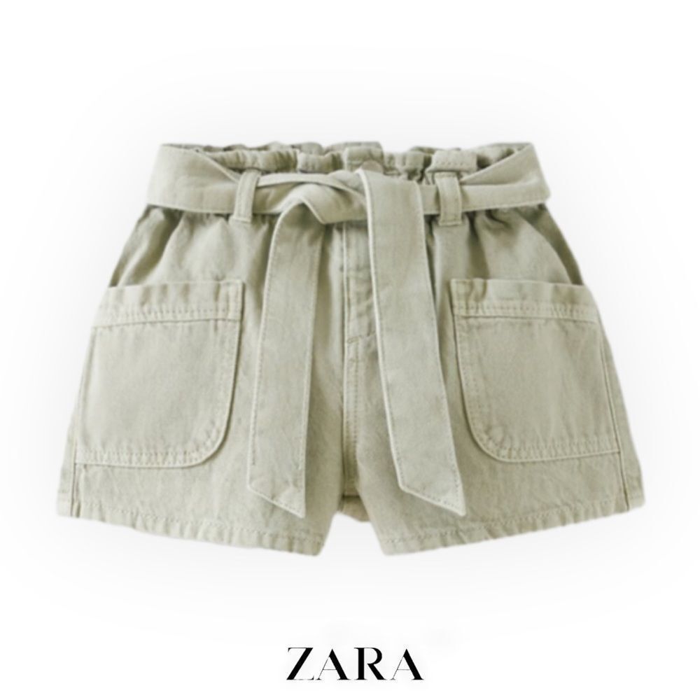 ZARA Kids | Light Khaki | SASH TWILL SHORTS